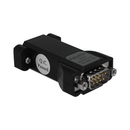 Delock Converter 1 x Serial RS-232 DB9 female to 1 x Serial LVTTL / LVCMOS 3.3 V DB9 male with ESD protection 3 kV and extended