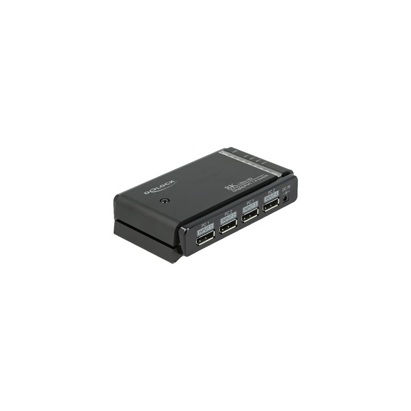 Delock DisplayPort 1.4 Switch 2 x 2 DisplayPort in to 1 x 2 DisplayPort out 8K - Spínač video/audio - desktop