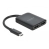 Delock USB Type-C Splitter (DP Alt Mode) to 2 x DisplayPort MST / VXP - Separátor video - 2 x DisplayPort - desktop