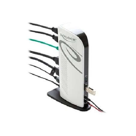 Delock USB Docking Station Dual HDMI Full-HD - Dokovací stanice - USB 3.2 Gen1 - 2 x HDMI - 1GbE
