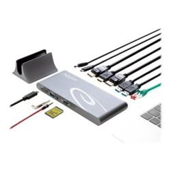 Delock USB Type-C DP 1.4 Docking Station Triple 4K Display - Dokovací stanice - USB-C 3.2 Gen 1 / Thunderbolt 3 - HDMI, 2 x DP