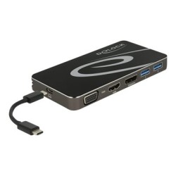 Delock USB Type-C 3.2 Dockingstation 4K - Dokovací stanice - USB-C 3.2 Gen 1 / Thunderbolt 3 - VGA, HDMI, DP