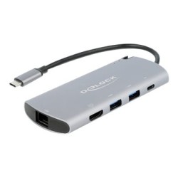 Delock - Dokovací stanice - USB-C - HDMI - 1GbE