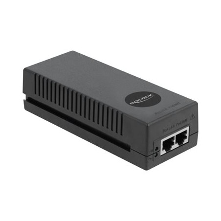 Delock 10 Gigabit PoE+ Injector - Dávkovač energie - AC 100-240 V - 30 Watt - černá