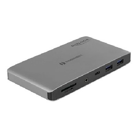 Delock - Dokovací stanice - Thunderbolt 3 - 2 x DP - 1GbE