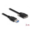 Delock - Kabel USB - USB typ A (M) do Micro-USB Type B (M) - USB 3.0 - 3 m - křídlové šrouby - černá