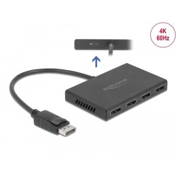 Delock - Rozdělovač video / audio - 4 x DisplayPort - desktop