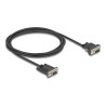Delock - Sériový kabel - DB-9 (F) do DB-9, DC jack 5,5 x 2,1 mm (F) - 3 A - 2 m - krídlové šrouby, podporuje sériové rozhraní