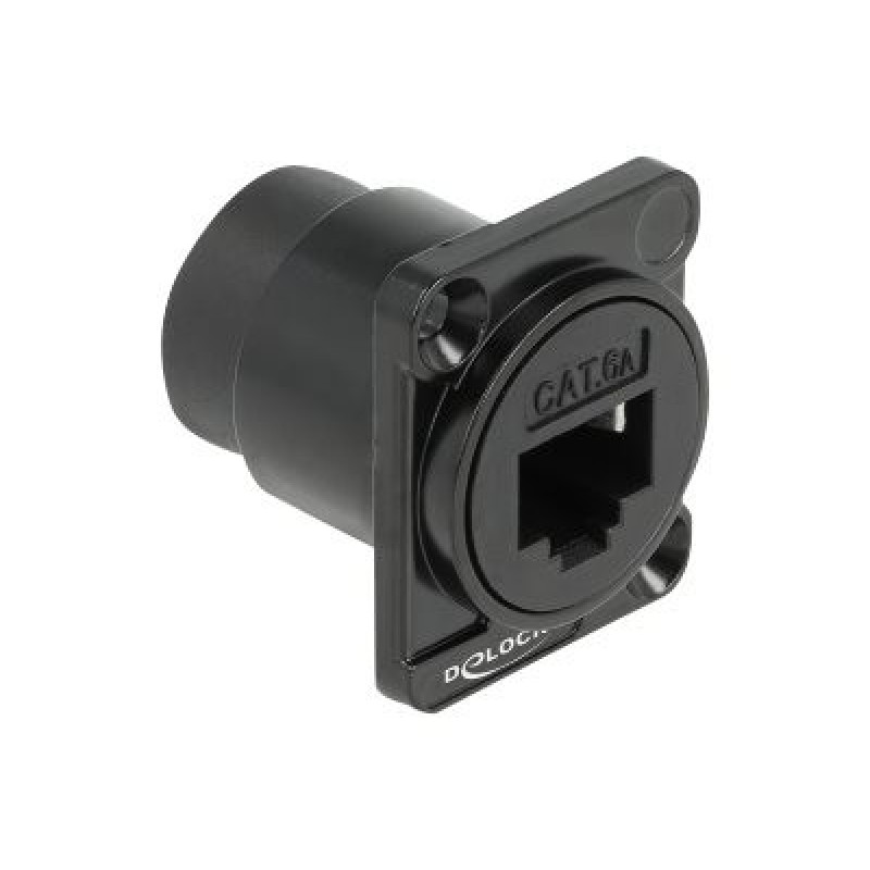 Delock - D-Type - mechanismus síťové zásuvky - RJ 45 - 1 síťová zásuvka - černá
