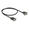 Delock - Sériový kabel - DB-9 (F) do DB-9, DC jack 5,5 x 2,1 mm (F) - 3 A - 50 cm - krídlové šrouby, podporuje sériové rozhraní