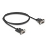 Delock - Sériový kabel - DB-9, DC jack 5,5 x 2,1 mm (F) do DB-9 (F) - 3 A - 1 m - krídlové šrouby, podporuje sériové rozhraní