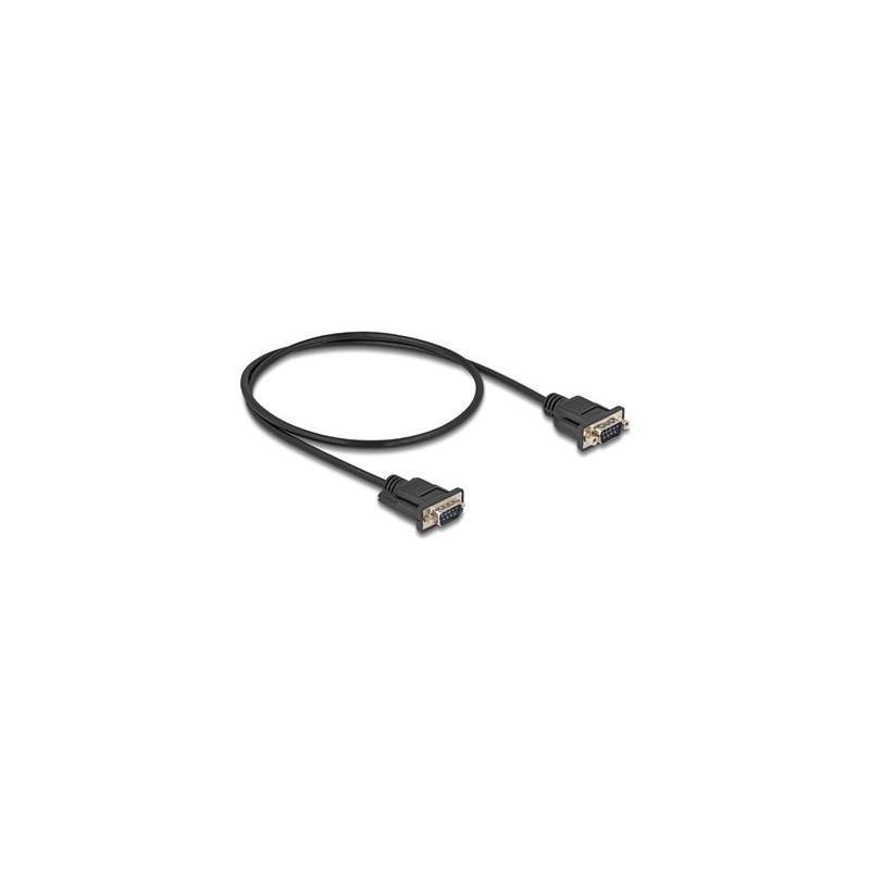 Delock - Sériový kabel - DB-9 (M) s maticemi do DB-9 (M) s šrouby - 300 V - 50 cm - úzký konektor - cerná