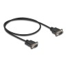 Delock - Sériový kabel - DB-9 (M) s maticemi do DB-9 (M) s šrouby - 300 V - 50 cm - úzký konektor - cerná