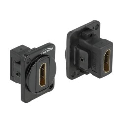 Delock D-Type Module - Přichycení talíře modulárního zařízení - montáž na panel - HDMI - černá