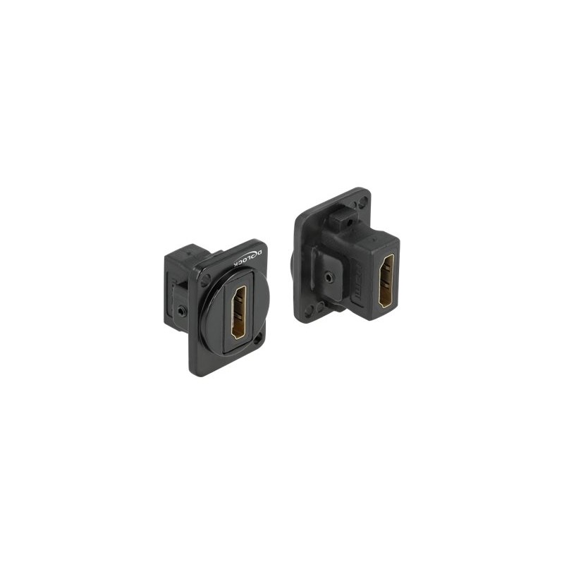 Delock D-Type Module - Přichycení talíře modulárního zařízení - montáž na panel - HDMI - černá