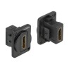 Delock D-Type Module - Přichycení talíře modulárního zařízení - montáž na panel - HDMI - černá