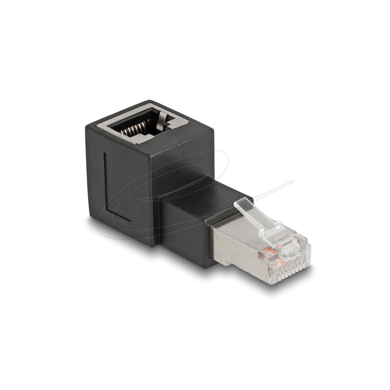 Delock - Sítový adaptér - RJ-45 (F) pravoúhlý do RJ-45 (M) - CAT 6a