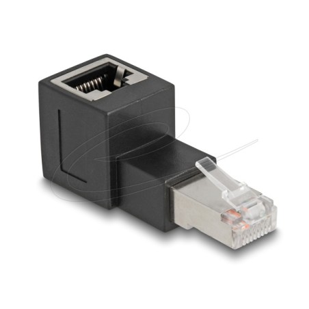 Delock - Sítový adaptér - RJ-45 (F) pravoúhlý do RJ-45 (M) - CAT 6a