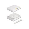 Delock - Propojovací box z optického vlákna - FTTH - montáž na stenu - bílá - 4 porty