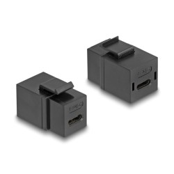 Delock - Modulární vložka (spojka) - samice na samici - USB typu C - cerná