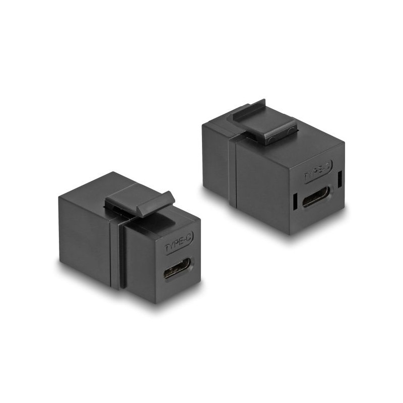 Delock - Modulární vložka (spojka) - samice na samici - USB typu C - cerná