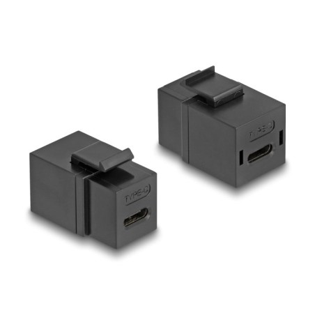 Delock - Modulární vložka (spojka) - samice na samici - USB typu C - cerná