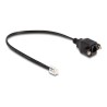Delock - Prodlužovací kabel k telefonu - RJ-10 (M) do RJ-10 (F) šroubovací - 30 cm - cerná 87956