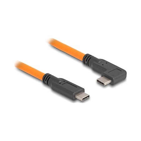 Delock - USB kabel - 24 pin USB-C (M) úhlový do 24 pin USB-C (M) rovné - 20 V - 5 A - 1 m - up to 5 Gbps data transfer rate