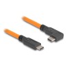 Delock - USB kabel - 24 pin USB-C (M) úhlový do 24 pin USB-C (M) rovné - 20 V - 5 A - 1 m - up to 5 Gbps data transfer rate