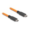Delock - USB kabel - 24 pin USB-C (M) do 24 pin USB-C (M) - 20 V - 5 A - 1 m - up to 5 Gbps data transfer rate - oranžová