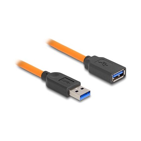 Delock - Prodlužovací šnura USB - USB typ A (M) do USB typ A (F) - 20 V - 5 A - 1 m - up to 5 Gbps data transfer rate - oranžová