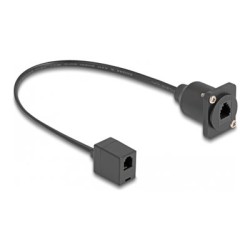 Delock - Sítový kabel - RJ-10 (F) do RJ-10 (F) D-sub - 30 cm - cerná