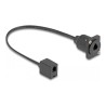 Delock - Sítový kabel - RJ-10 (F) do RJ-10 (F) D-sub - 30 cm - cerná