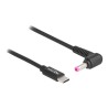 Delock - Elektrický kabel - 24 pin USB-C (M) do DC jack 4,8 x 1,7 mm (M) - 20 V - 3 A - 1.5 m - černá
