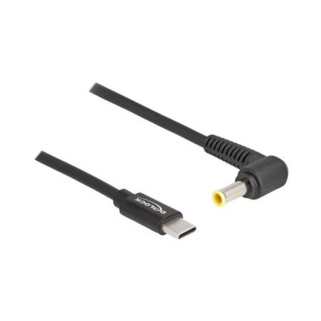 Delock - Elektrický kabel - 24 pin USB-C (M) do DC jack 5,5 x 3,0 mm (M) - 20 V - 3 A - 1.5 m - černá