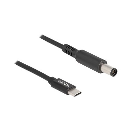 Delock - Elektrický kabel - 24 pin USB-C (M) do DC jack 7,4 x 5 mm (M) - 20 V - 3 A - 1.5 m - černá