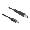 Delock - Elektrický kabel - 24 pin USB-C (M) do DC jack 7,4 x 5 mm (M) - 20 V - 3 A - 1.5 m - černá