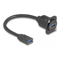 Delock - USB redukce (samcí-samicí) - USB typ A (F) do USB typ A (F) typ D - 20 cm - cerná