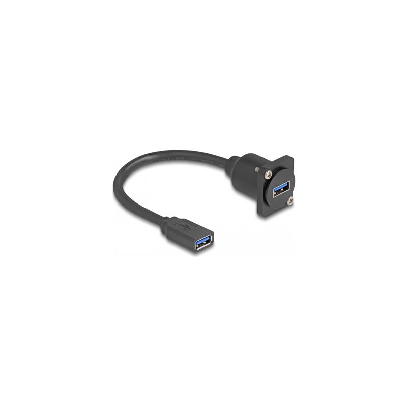 Delock - USB redukce (samcí-samicí) - USB typ A (F) do USB typ A (F) typ D - 20 cm - cerná