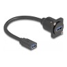 Delock - USB redukce (samcí-samicí) - USB typ A (F) do USB typ A (F) typ D - 20 cm - cerná