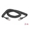 Delock - Sítový kabel - RJ-45 (M) do RJ-45 (M) - 2 m - 5 mm - CAT 5e - lisovaný, provedení bez hrbolku, spirálový - cerná