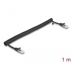 Delock - Sítový kabel - RJ-45 (M) do RJ-45 (M) - 1 m - 5 mm - CAT 5e - svinutý, provedení bez hrbolku - cerná