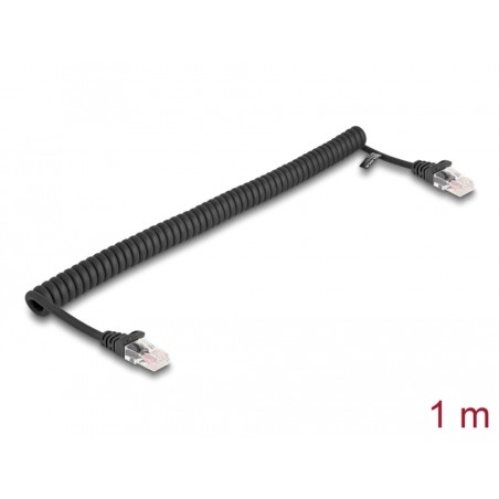 Delock - Sítový kabel - RJ-45 (M) do RJ-45 (M) - 1 m - 5 mm - CAT 5e - svinutý, provedení bez hrbolku - cerná