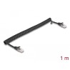 Delock - Sítový kabel - RJ-45 (M) do RJ-45 (M) - 1 m - 5 mm - CAT 5e - svinutý, provedení bez hrbolku - cerná