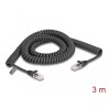 Delock - Sítový kabel - RJ-45 (M) do RJ-45 (M) - 3 m - 5 mm - CAT 5e - lisovaný, provedení bez hrbolku, spirálový - cerná