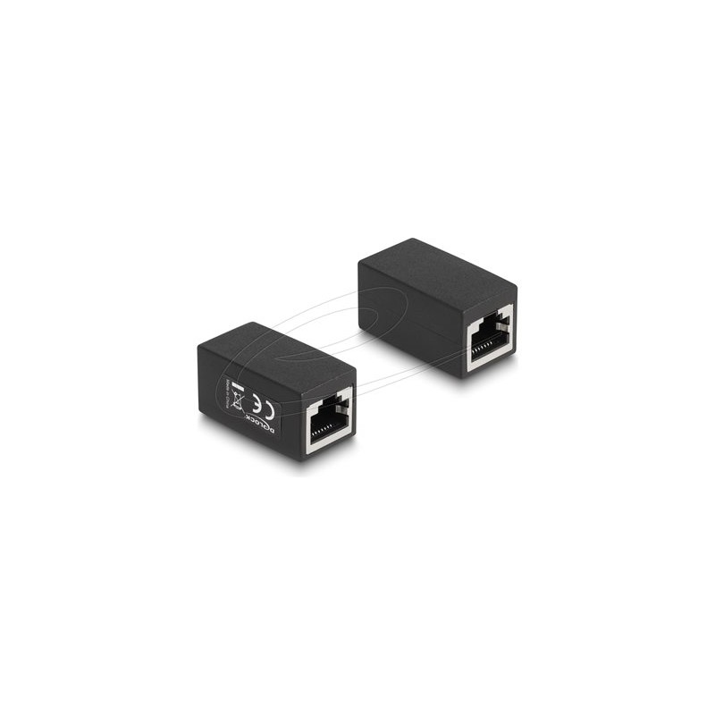 Delock - Sítový propojovací kabel - RJ-45 (F) do RJ-45 (F) - UTP - CAT 6 - cerná