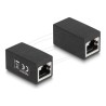 Delock - Sítový propojovací kabel - RJ-45 (F) do RJ-45 (F) - UTP - CAT 6 - cerná