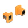 Delock D-Type Module - Modul - montáž na panel - RJ-45 - oranžová