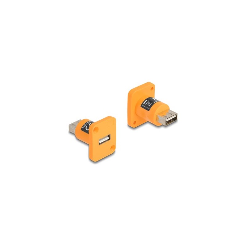 Delock - USB adaptér (F) typ D do USB (F) typ D - up to 480 Mbps - oranžová