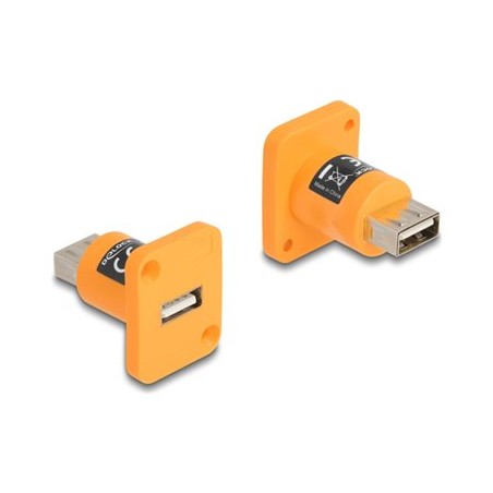 Delock - USB adaptér (F) typ D do USB (F) typ D - up to 480 Mbps - oranžová